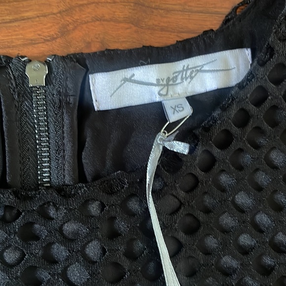 NWT Gottex Black Net Racerback Mini Dress - Picture 4 of 11